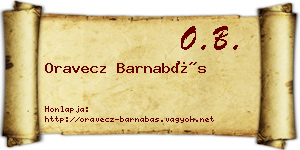 Oravecz Barnabás névjegykártya