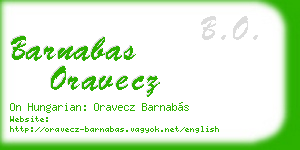 barnabas oravecz business card